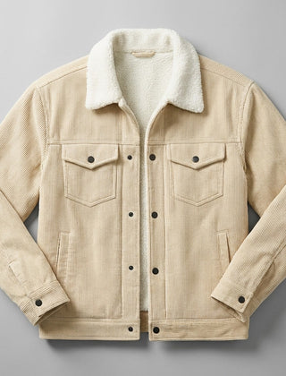 Rangefield - Sherpa Lined Corduroy Trucker Jacket Cold Weather — view 4 of 10