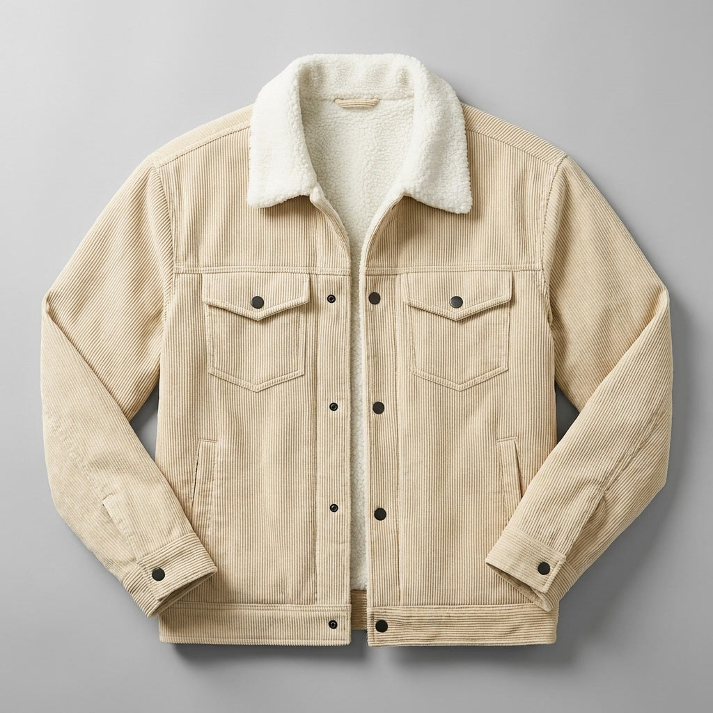 Rangefield - Sherpa Lined Corduroy Trucker Jacket Cold Weather — view 4 of 10