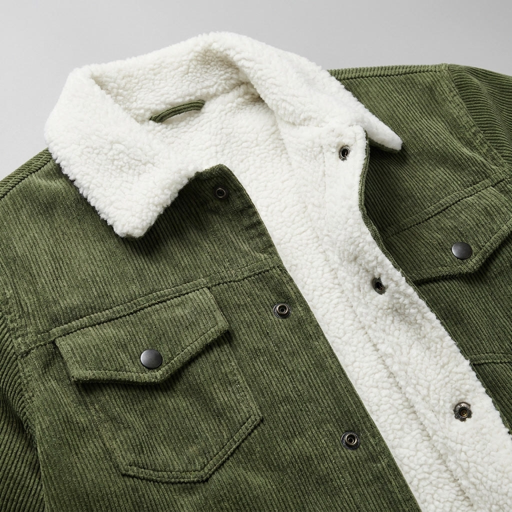 Rangefield - Sherpa Lined Corduroy Trucker Jacket Cold Weather — view 7 of 10