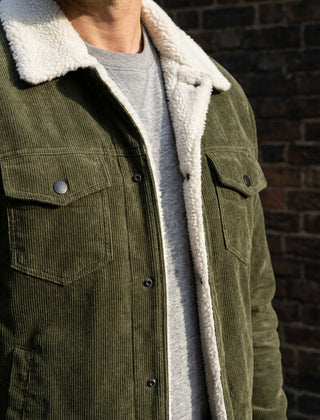 Rangefield - Sherpa Lined Corduroy Trucker Jacket Cold Weather — view 9 of 10