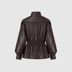 Rovenna - Notch Lapel Leather Biker Jacket Work To Weekend — view 8 of 10