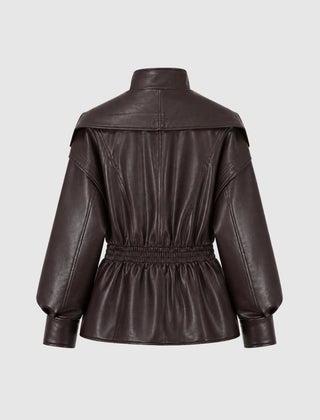 Rovenna - Notch Lapel Leather Biker Jacket Work To Weekend — view 8 of 10
