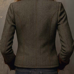 Rowanfield - Herringbone Blazer Jacket Cold Weather Layering — view 3 of 7