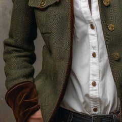 Rowanfield - Herringbone Blazer Jacket Cold Weather Layering — view 5 of 7