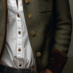 Rowanfield - Herringbone Blazer Jacket Cold Weather Layering — view 7 of 7