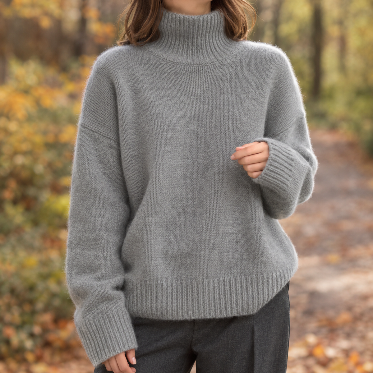 Sablene - Turtleneck Sweater Relaxed Fit Everyday Wear