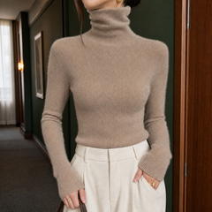Sarenne - Fine Ribbed Turtleneck Sweater Everyday Wear — view 4 of 7