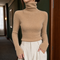 Sarenne - Fine Ribbed Turtleneck Sweater Everyday Wear — view 7 of 7