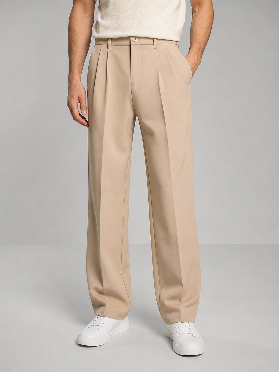 Sartoro - Pleated Front Trousers For Office And Weekend Wear