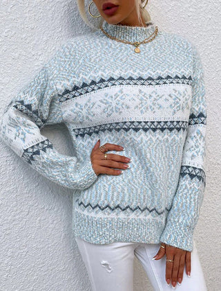 Snowmere - Snowflake Pattern Knit Sweater Winter Wardrobe Staple — view 2 of 4