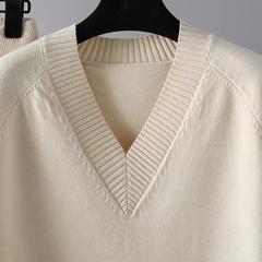 Softira - Knitted V Neck Two Piece Set Cold Weather Wear — view 8 of 8