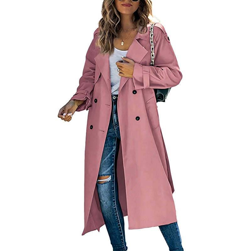 Solenne - Long Trench Coat Spring Autumn Layering — view 2 of 6