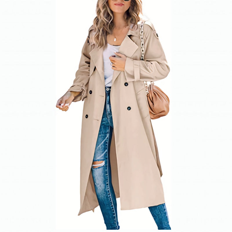 Solenne - Long Trench Coat Spring Autumn Layering — view 3 of 6