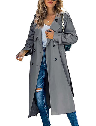 Solenne - Long Trench Coat Spring Autumn Layering — view 4 of 6