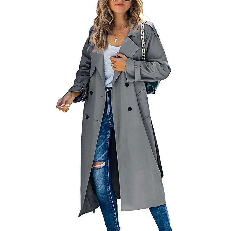 Solenne - Long Trench Coat Spring Autumn Layering — view 4 of 6