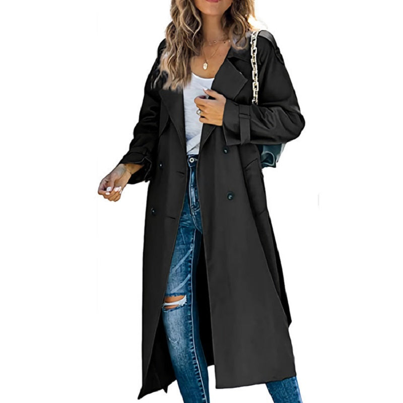 Solenne - Long Trench Coat Spring Autumn Layering — view 6 of 6