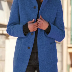 Solmara - Buttoned Wool Coat For Cold Season Commuting — view 2 of 6