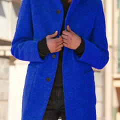 Solmara - Buttoned Wool Coat For Cold Season Commuting — view 3 of 6