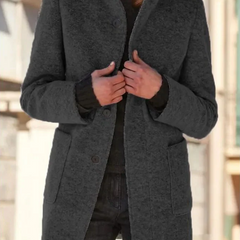 Solmara - Buttoned Wool Coat For Cold Season Commuting — view 4 of 6