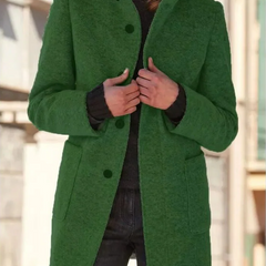 Solmara - Buttoned Wool Coat For Cold Season Commuting — view 5 of 6