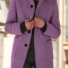 Solmara - Buttoned Wool Coat For Cold Season Commuting — view 6 of 6