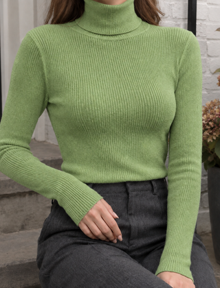 Sveltira - Ribbed Turtleneck Sweater Work And Weekend — view 5 of 7