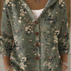 Sylvenne - Hooded Button Front Cardigan Everyday Layering — view 4 of 6