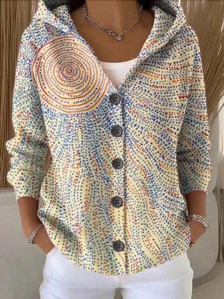 Sylvenne - Hooded Button Front Cardigan Everyday Layering — view 6 of 6