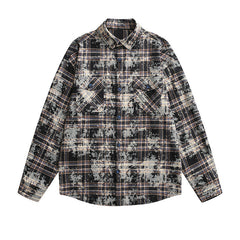 Tartona - Oversized Check Shirt Jacket Everyday Layering