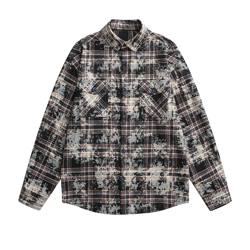 Tartona - Oversized Check Shirt Jacket Everyday Layering