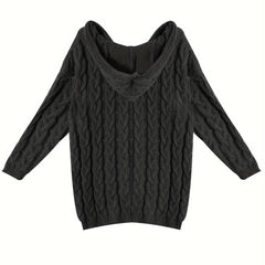 Thistlewick - Hooded Cable Knit Pullover For Everyday Layering — view 5 of 6