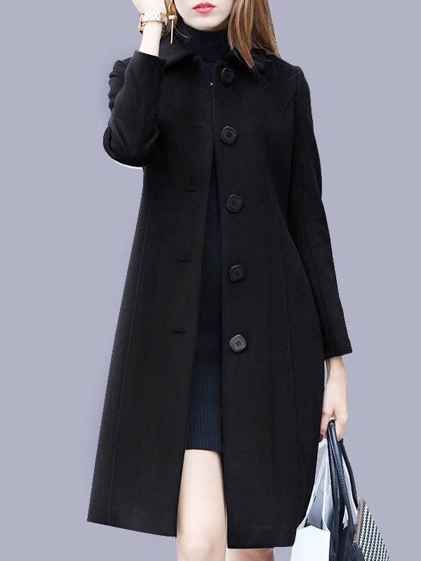 Vaeline - Womens Wool Blend Pea Coat Winter Layering