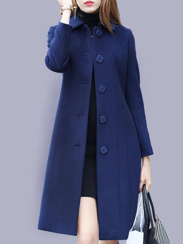 Vaeline - Womens Wool Blend Pea Coat Winter Layering — view 2 of 6