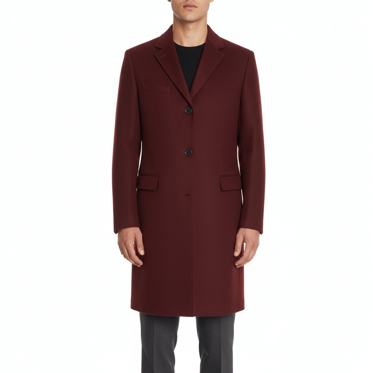 Vastara - Double Breasted Wool Overcoat For Winter