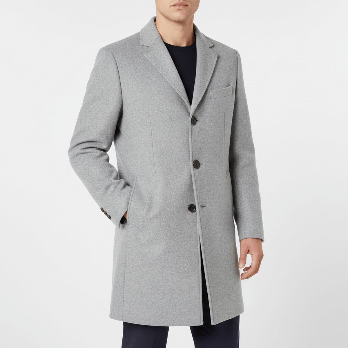 Vastara - Double Breasted Wool Overcoat For Winter — view 2 of 5