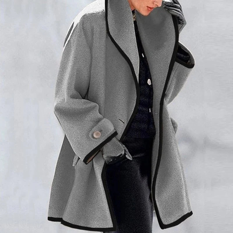 Vasterlie - Oversized Shawl Collar Trench Coat Autumn Layering — view 4 of 7