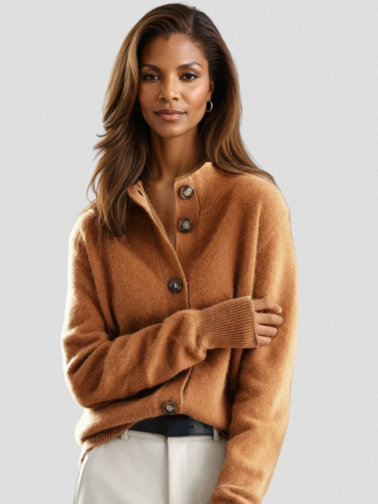 Vellora - Button Front Knit Cardigan Everyday Layering