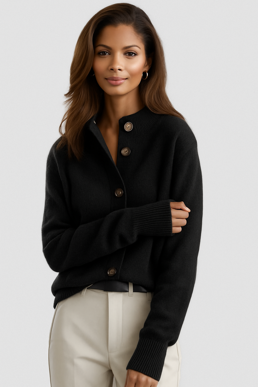 Vellora - Button Front Knit Cardigan Everyday Layering — view 10 of 10
