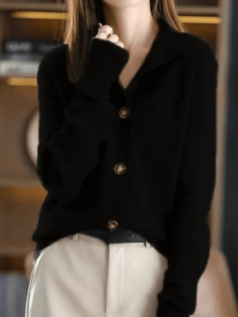 Vellora - Button Front Knit Cardigan Everyday Layering — view 7 of 10