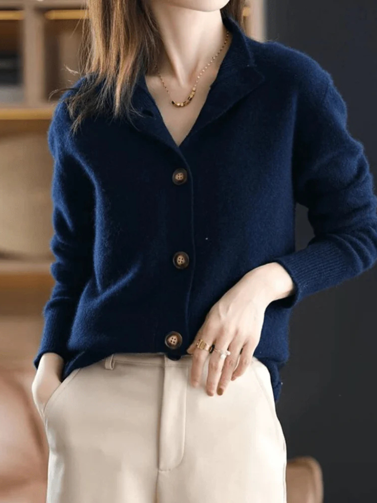 Vellora - Button Front Knit Cardigan Everyday Layering — view 8 of 10