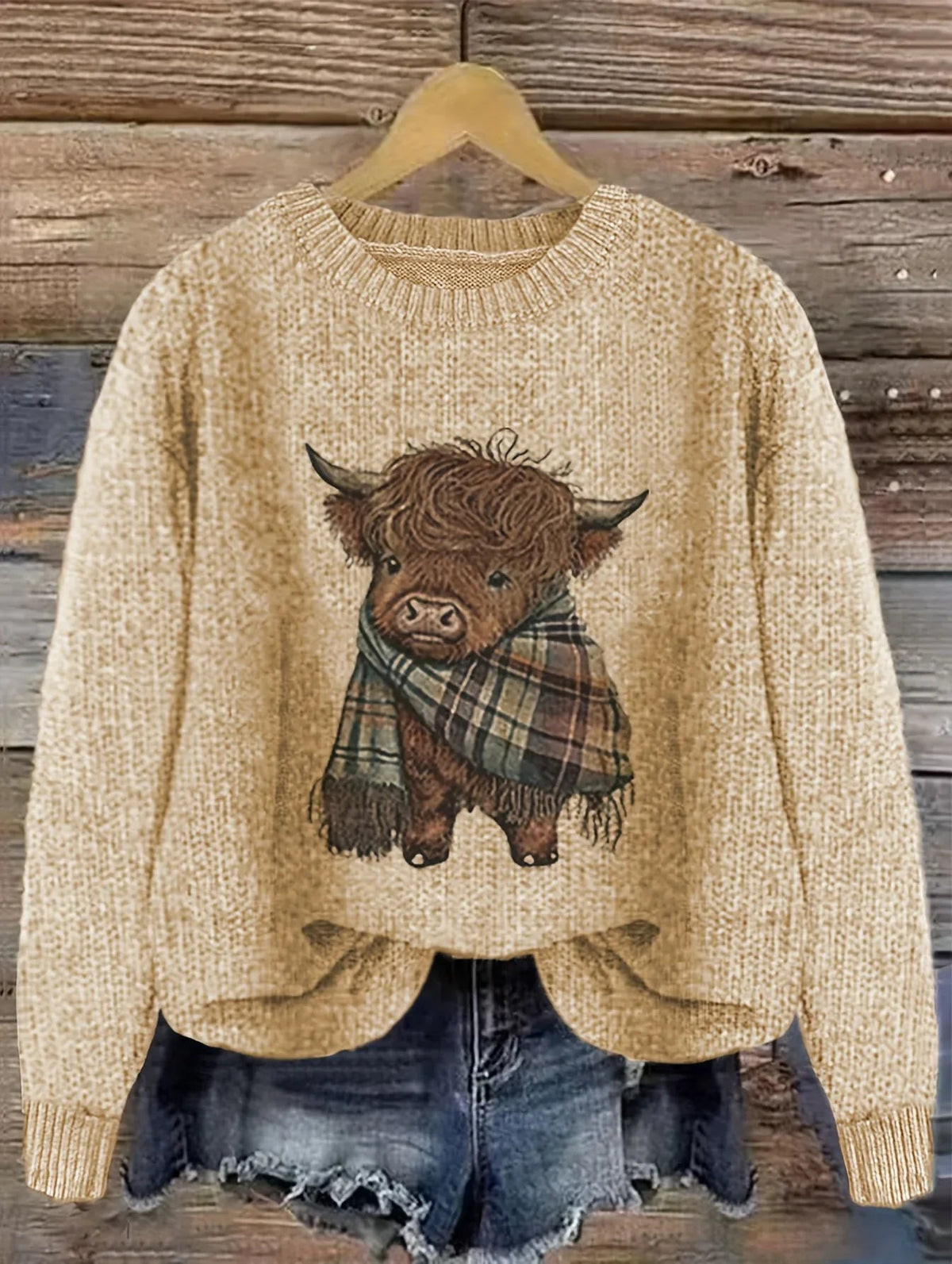 Vellora - Chunky Knit Crewneck Pullover Everyday Wear