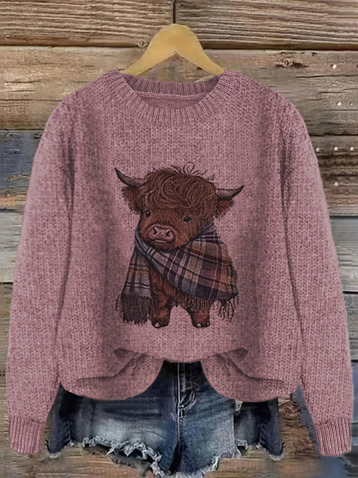 Vellora - Chunky Knit Crewneck Pullover Everyday Wear — view 5 of 7
