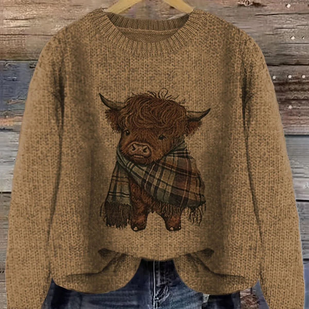 Vellora - Chunky Knit Crewneck Pullover Everyday Wear — view 6 of 7