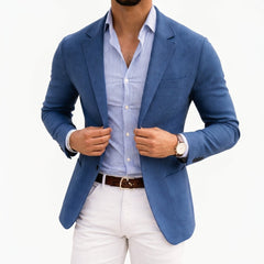Vellorin - Notch Lapel Knit Blazer For Men
