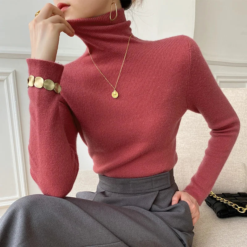 Velmora - Cashmere Turtleneck Sweater Cold Weather Layering — view 2 of 8