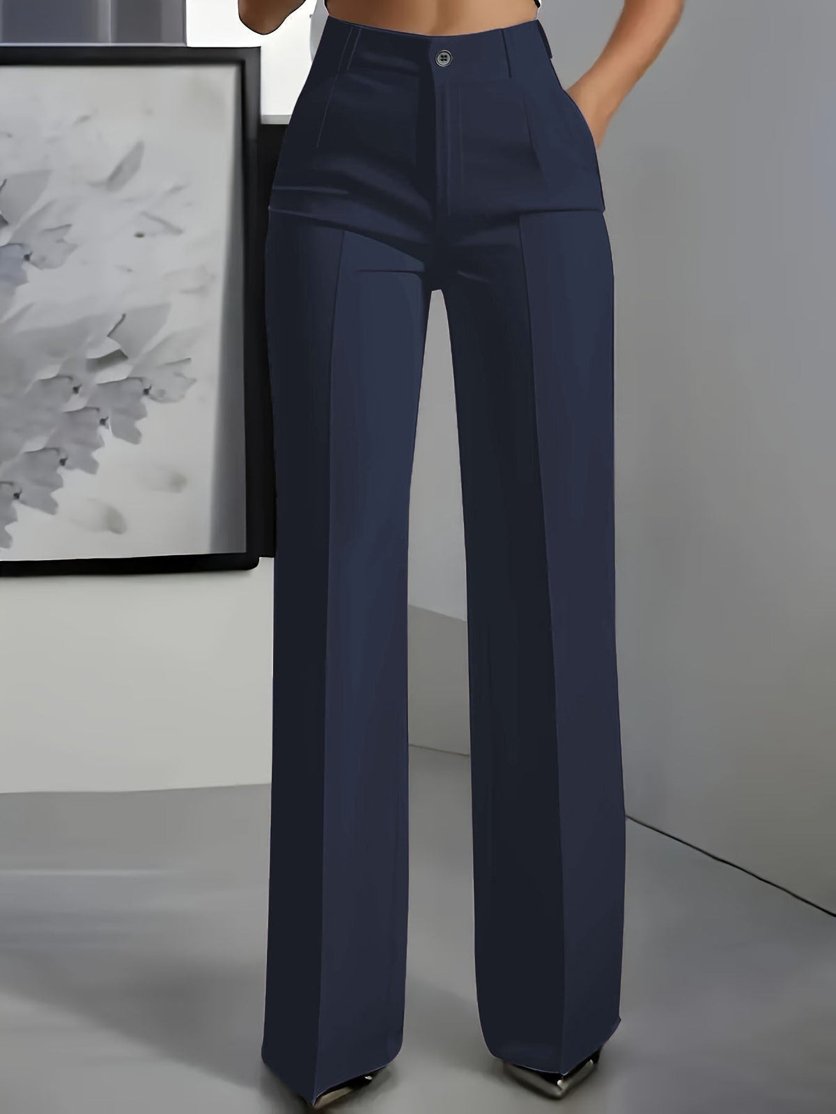 Verailla - Wide Leg Structured Trousers Office And Weekend Wear