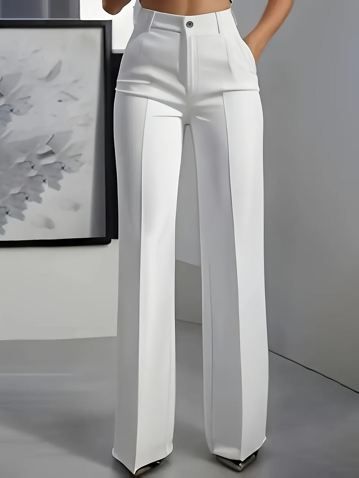 Verailla - Wide Leg Structured Trousers Office And Weekend Wear — view 2 of 8