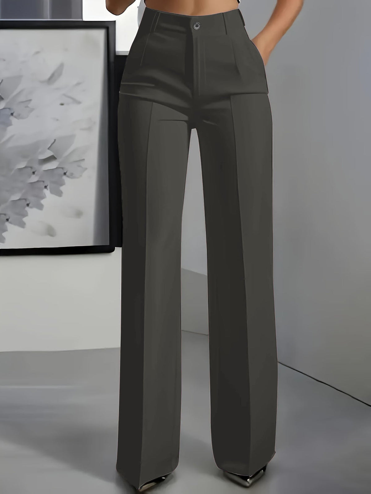 Verailla - Wide Leg Structured Trousers Office And Weekend Wear — view 3 of 8