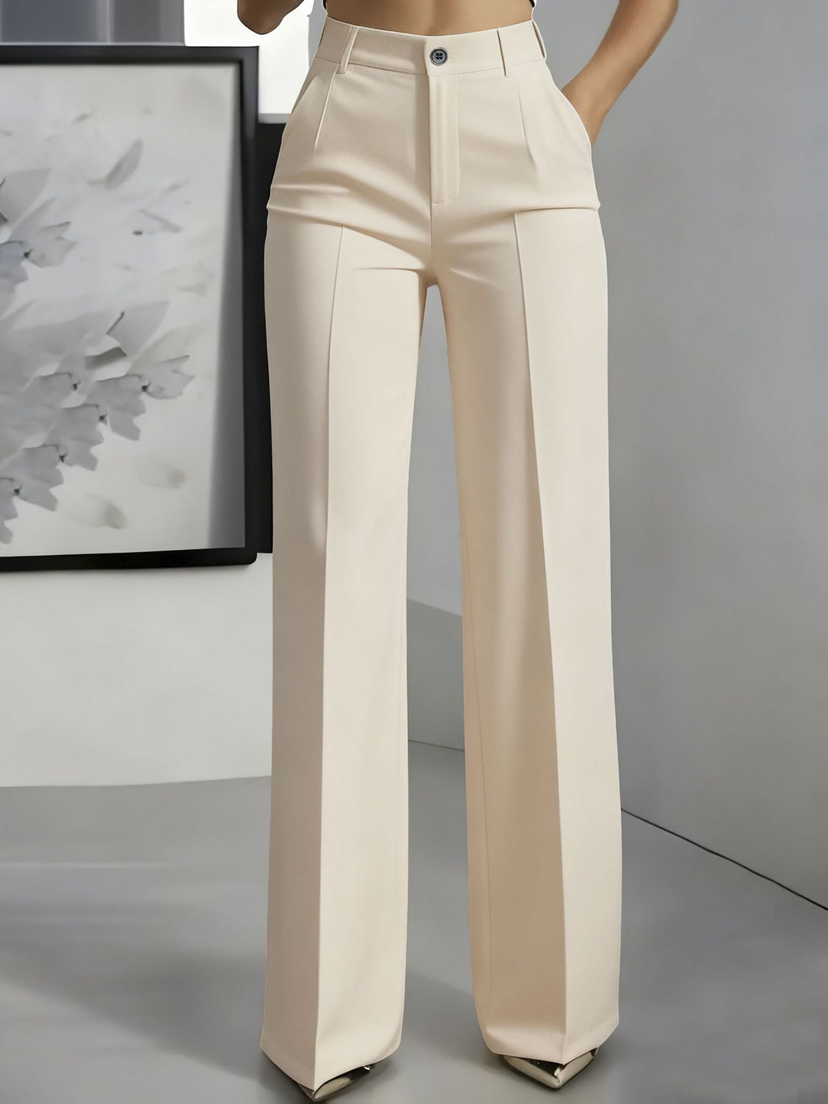 Verailla - Wide Leg Structured Trousers Office And Weekend Wear — view 5 of 8