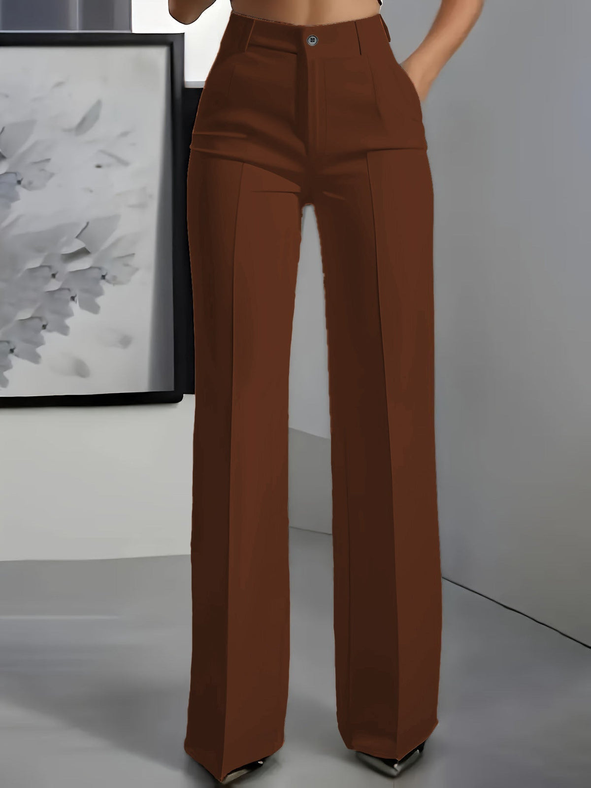 Verailla - Wide Leg Structured Trousers Office And Weekend Wear — view 6 of 8